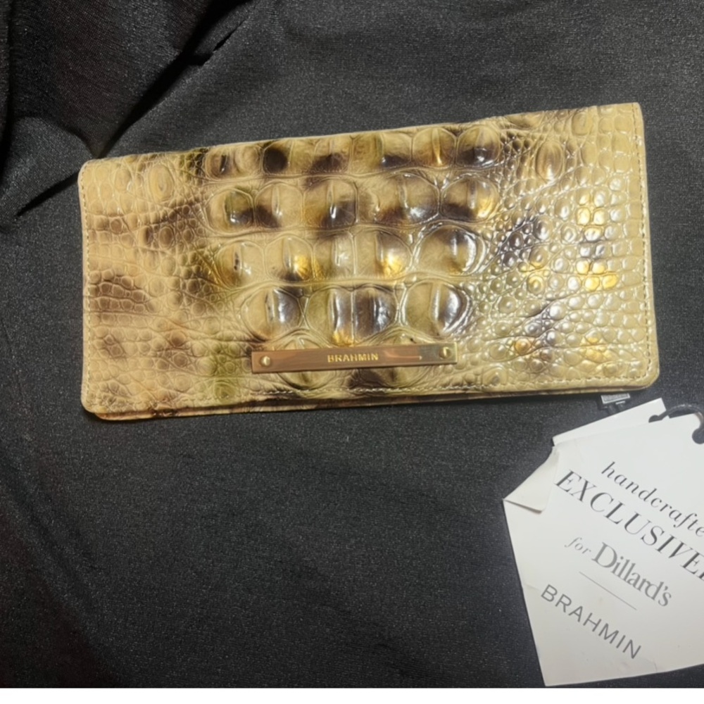 NWT-Brahmin Ady Crocodile Embossed Wallet